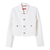 Max&amp;Co. Plain Jacket With Buttons White For Girls