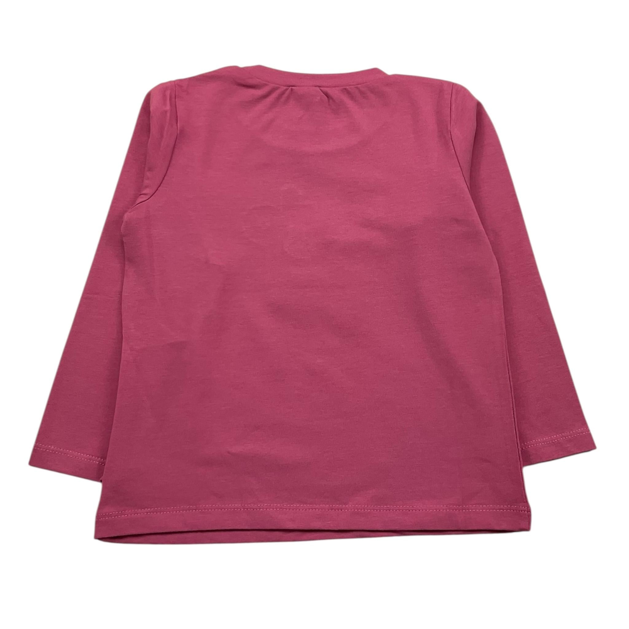 LIU JO shirt girocollo tinta unita con stampa in contrasto Rosa per Neonata KF3048 ROSA LIU JO 