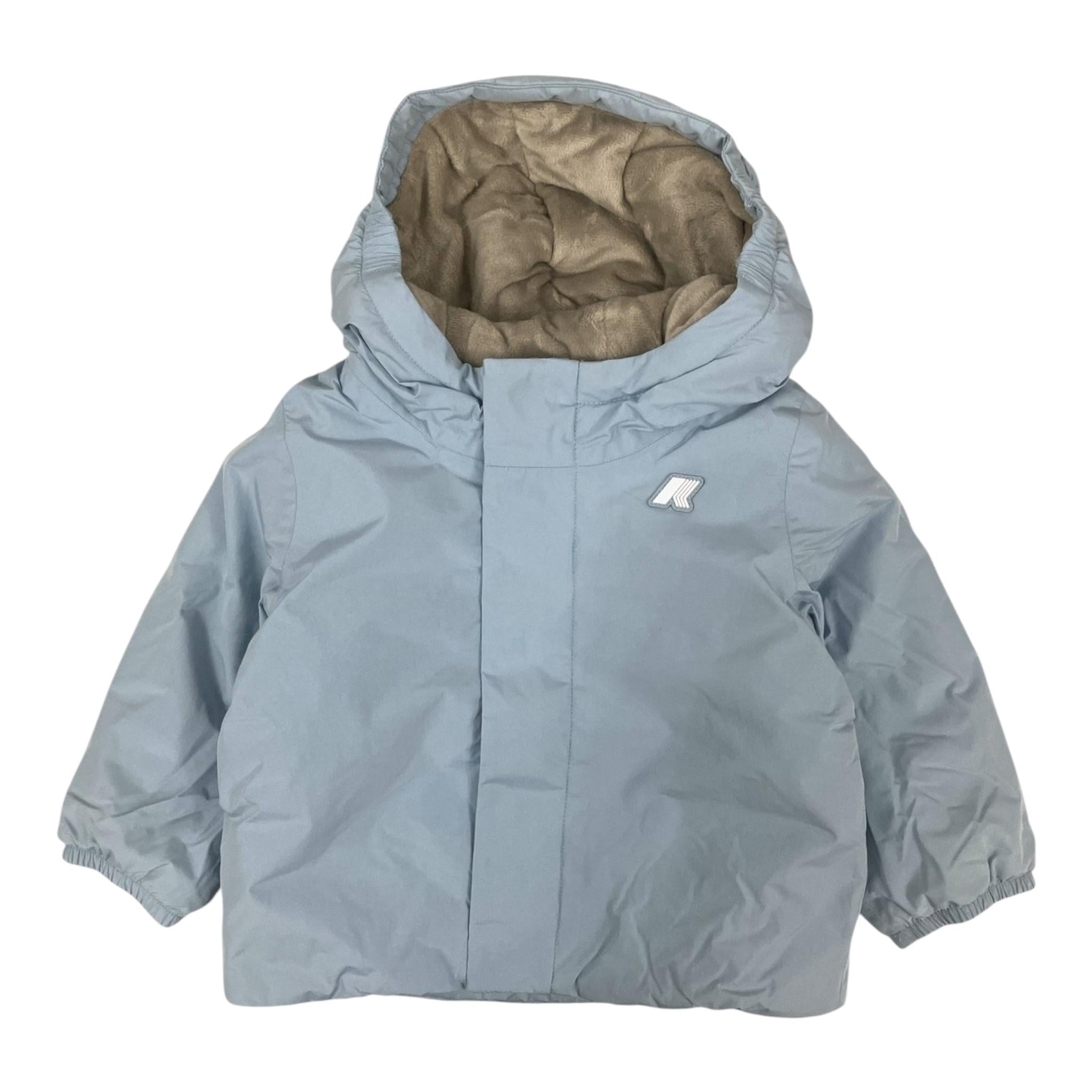 K-WAY giubbino tinta unita con cappuccio Azzurro per Neonato K4137VWXXX AZZURRO K-WAY 