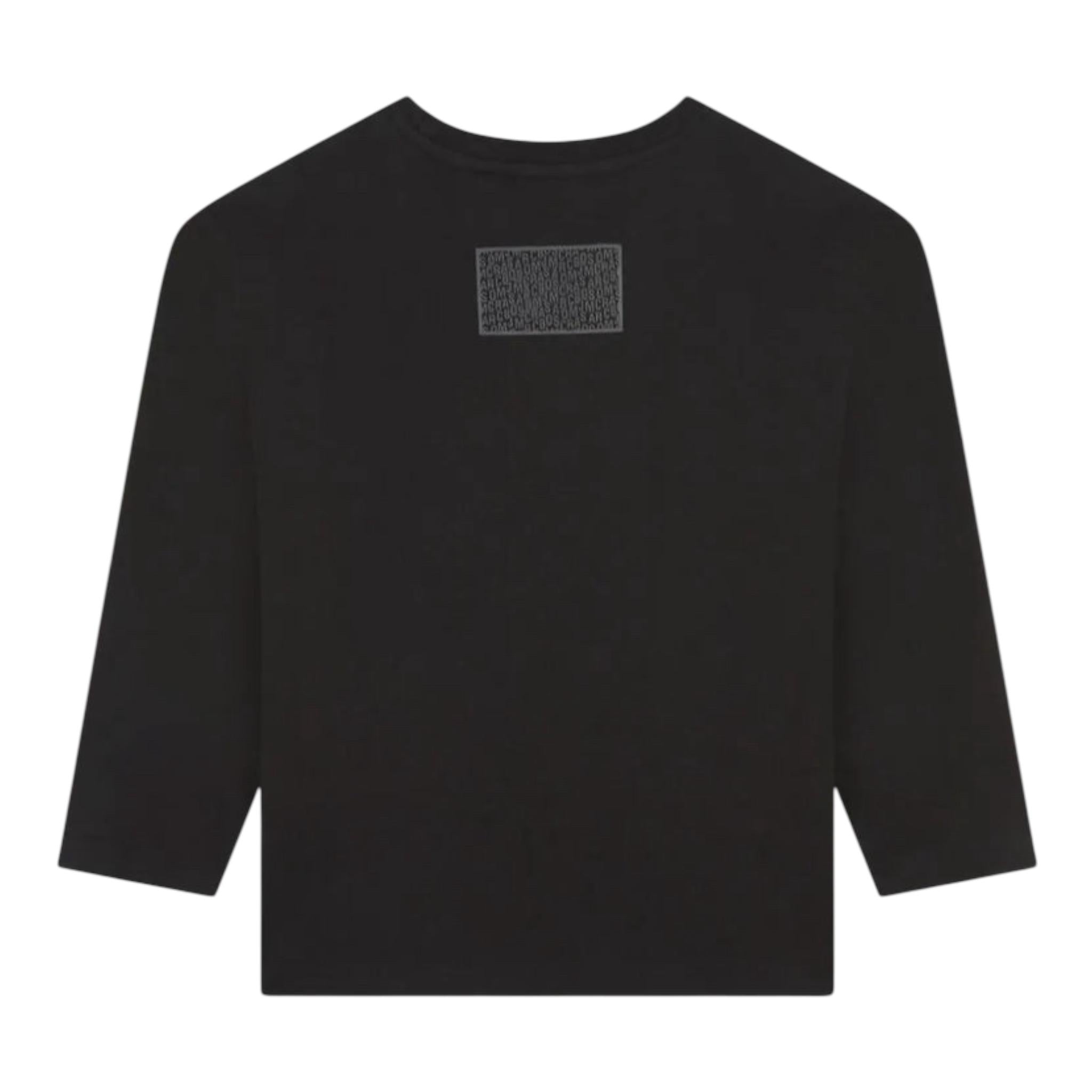 MARC JACOBS shirt girocollo tinta unita con logo Nero per Neonato W60322N NERO MARC JACOBS 