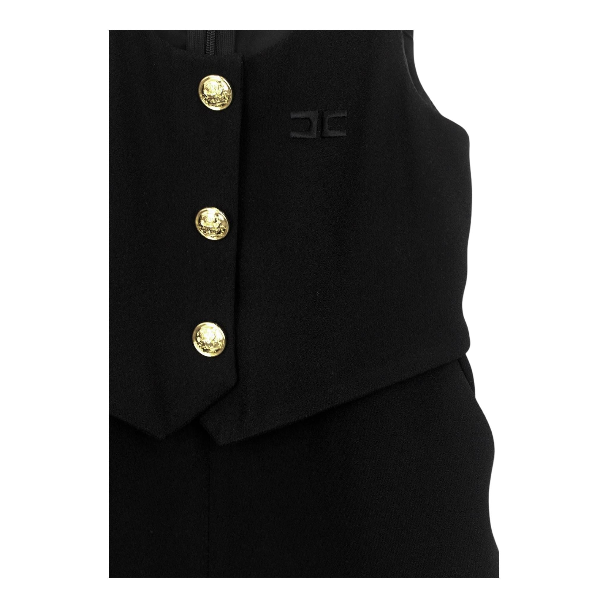 ELISABETTA FRANCHI tuta intera corta tinta unita giromanica Nero per Bambina EGTA006 NERO ELISABETTA FRANCHI 