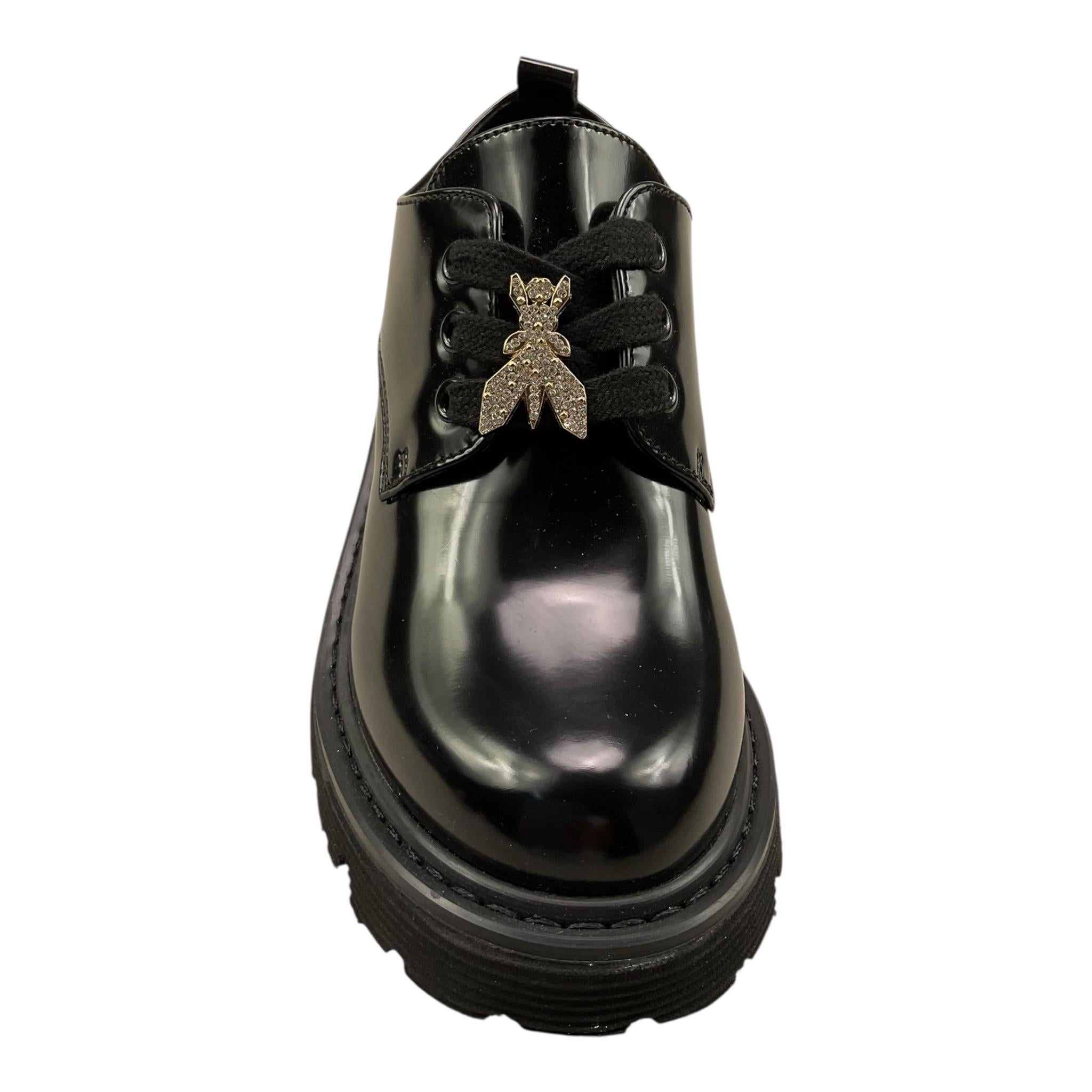 PATRIZIA PEPE francesine tinta unita con lacci Nero per Bambina PPJ883 NERO PATRIZIA PEPE 