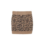 N°21 gonna tinta unita con fantasia maculato Beige per Bambina N21994 BEIGE N°21 