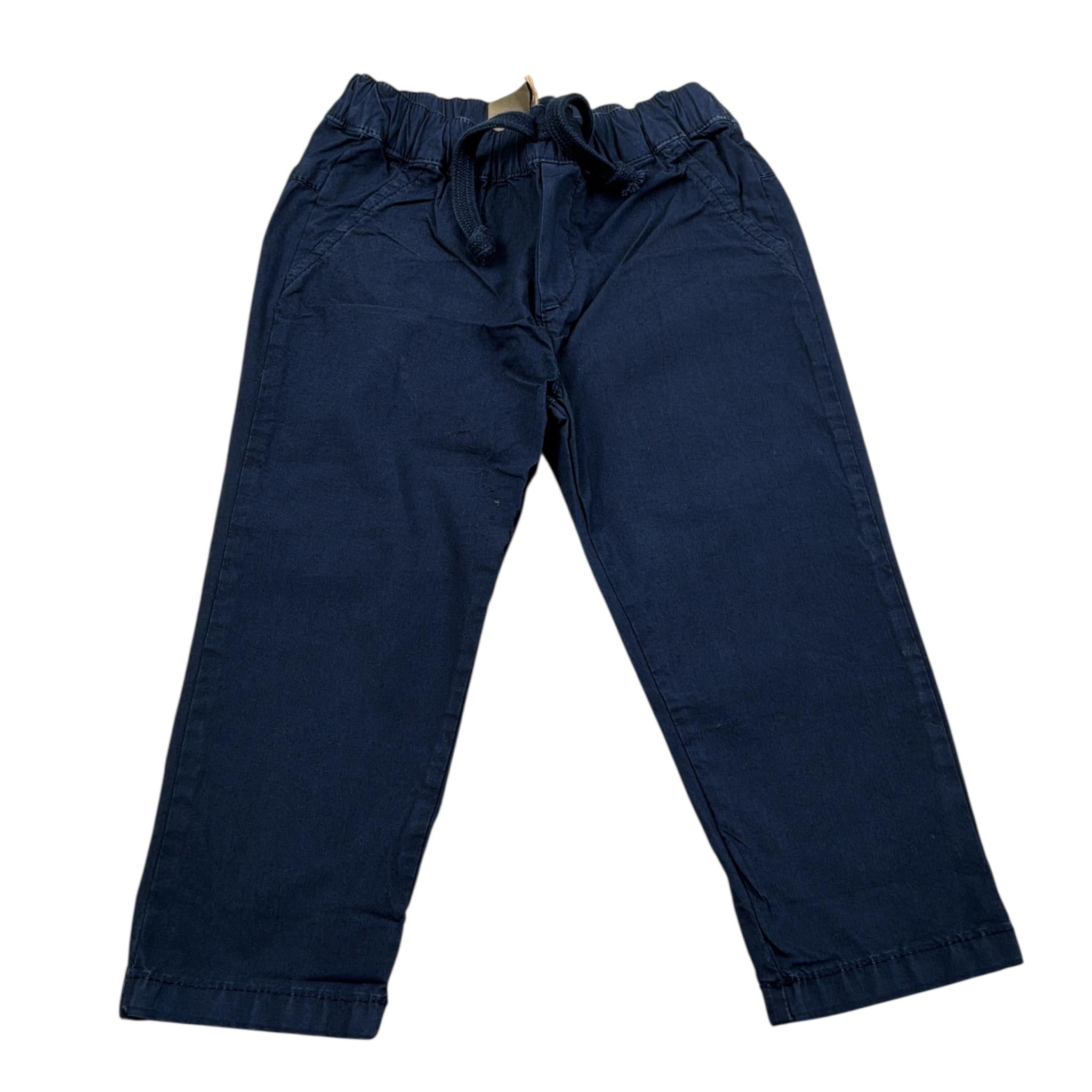 Please Pantalone tinta unita con Elastico In Vita Blu per Neonato PE84270B72N BLU PLEASE 