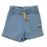 Carre'Ment Beau Short Denim Solid Color Blue For Boys