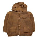 DANIELE ALESSANDRINI cardigan tinta unita con cappello Cammello per Neonato 1291W00035NX CAMMELLO DANIELE ALESSANDRINI 
