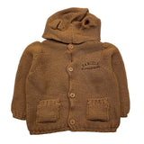 DANIELE ALESSANDRINI cardigan tinta unita con cappello Cammello per Neonato 1291W00035NX CAMMELLO DANIELE ALESSANDRINI 