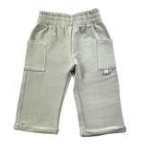 Bamboom+Babies Solid Color Pants With Elastic Waist Mud For Newborn