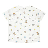 Moschino T-Shirt Girocollo Tinta Unita con Stampe per Neonato MOM047 BIANCO MOSCHINO 