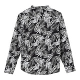 Paolo Pecora Solid Color Long Sleeve Shirt With Black Pattern For Boys