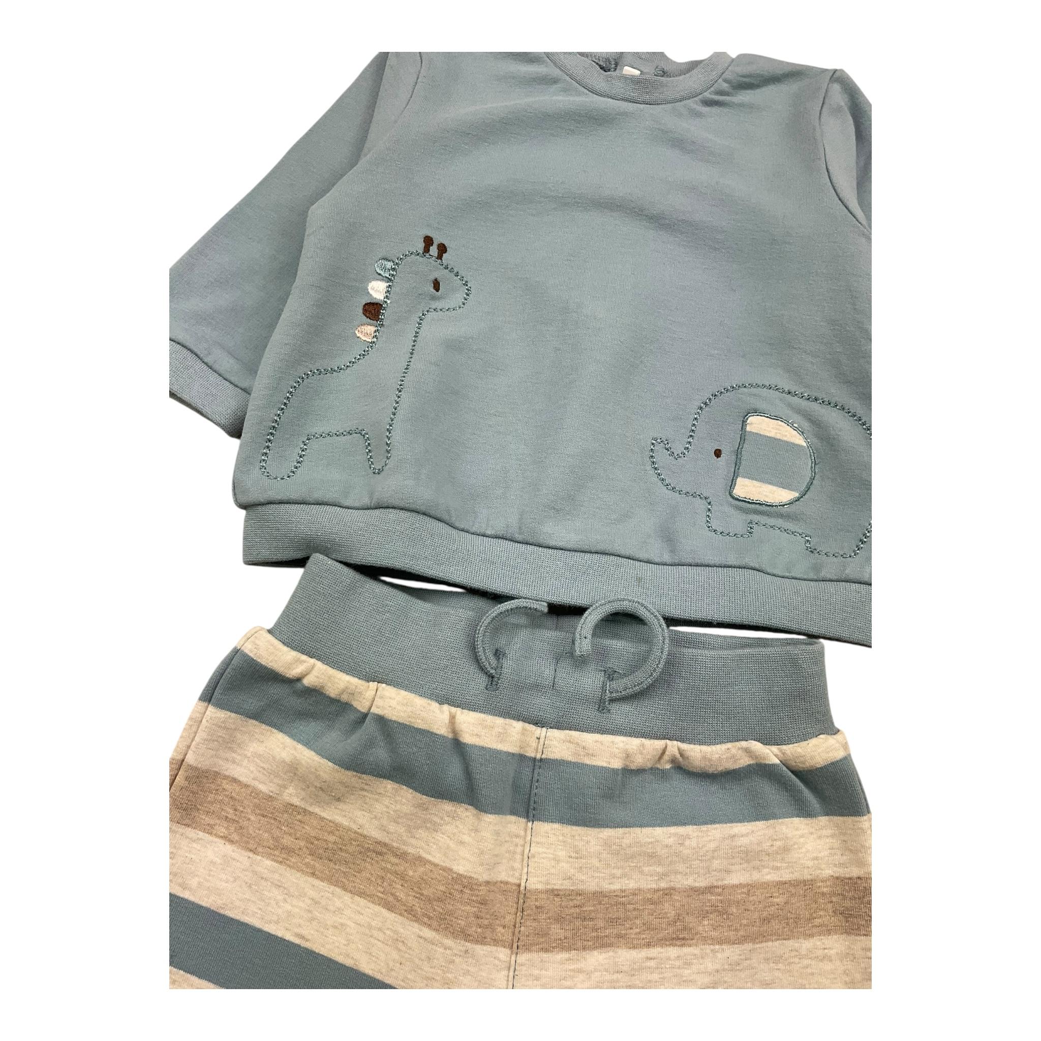 MAYORAL completo 4 pezzi 2felpa-2pantalone bicolore Bianco per Neonato 2623X BIANCO MAYORAL 