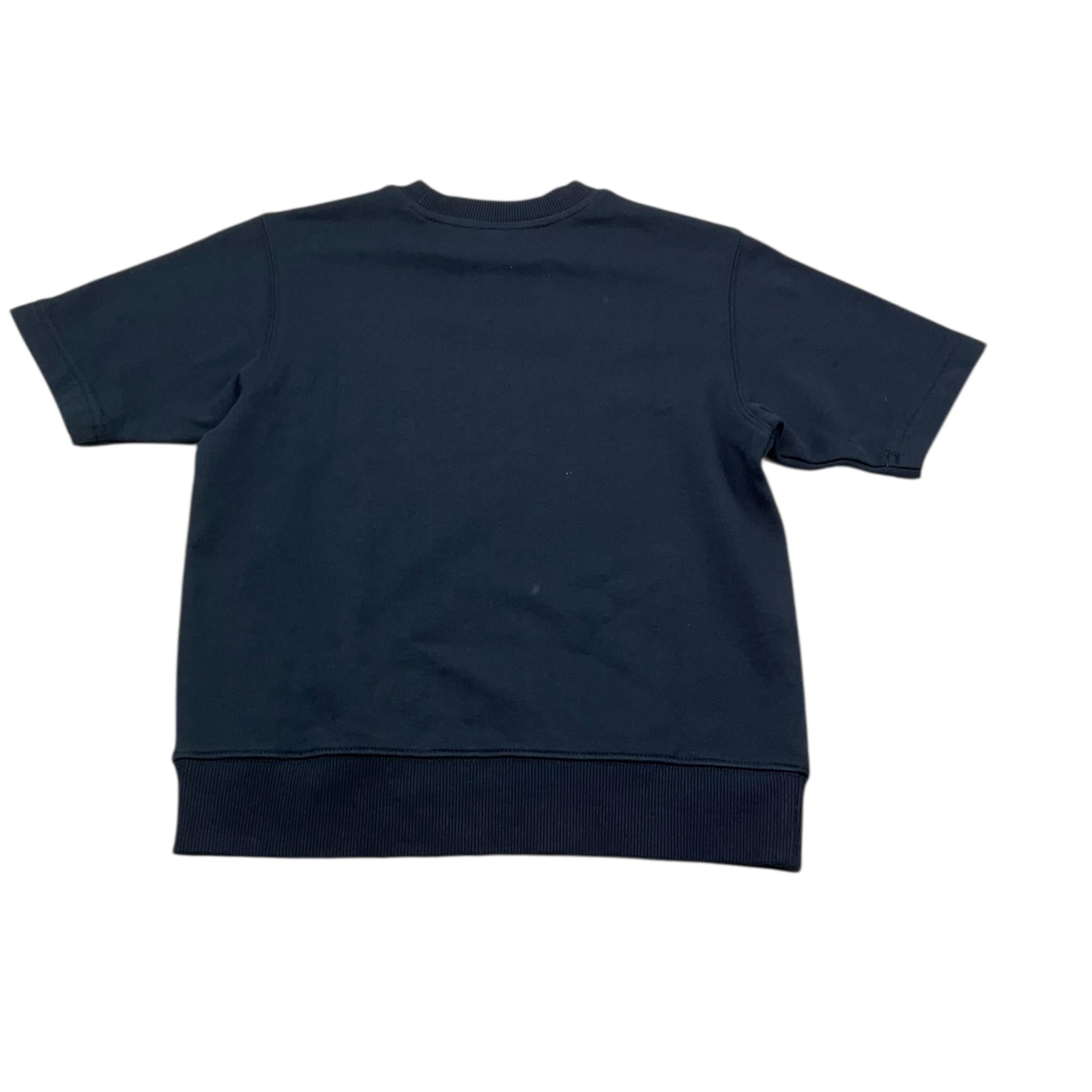 Sun68 T-Shirt Girocollo Tinta Unita con Logo per Bambino CPF35306 BLU SUN68 