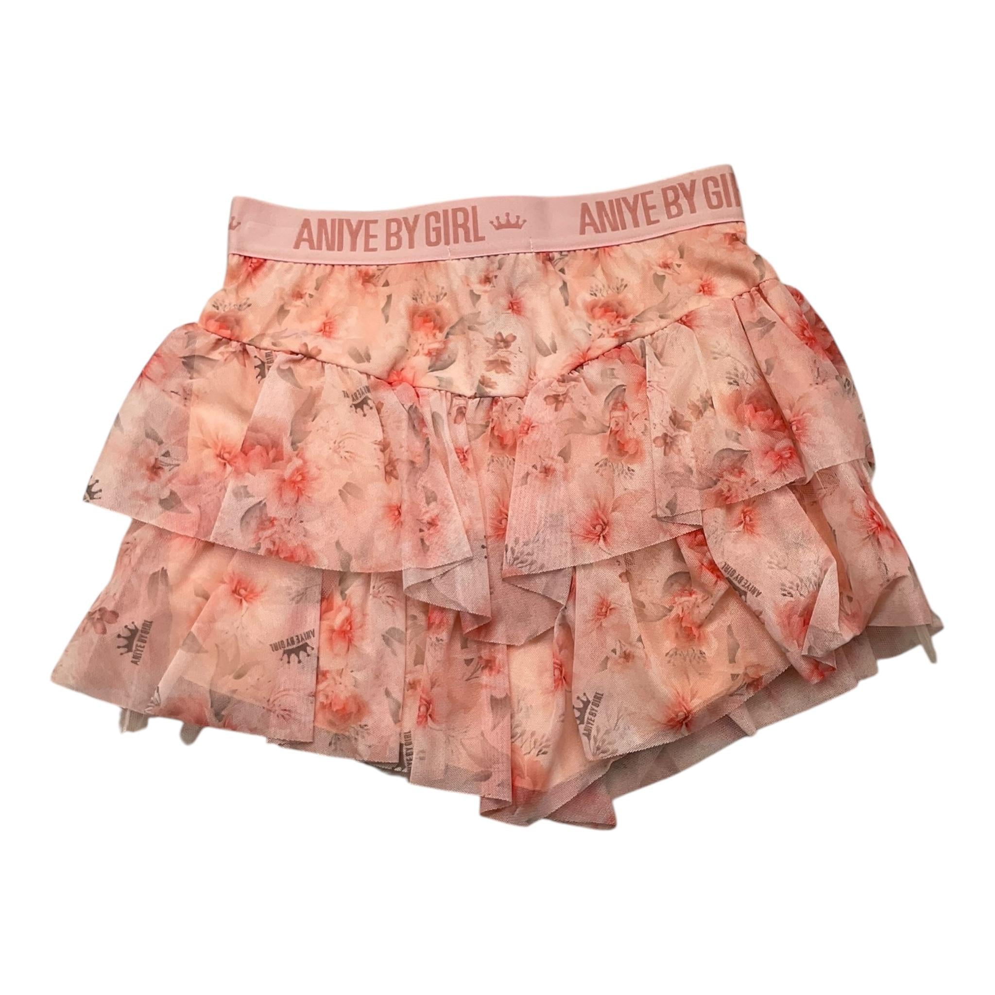 Aniye By Girl Gonna In Tulle Tinta Unita Fantasia Floreale Rosa Per Bambina 033389 ROSA ANIYE BY GIRL 