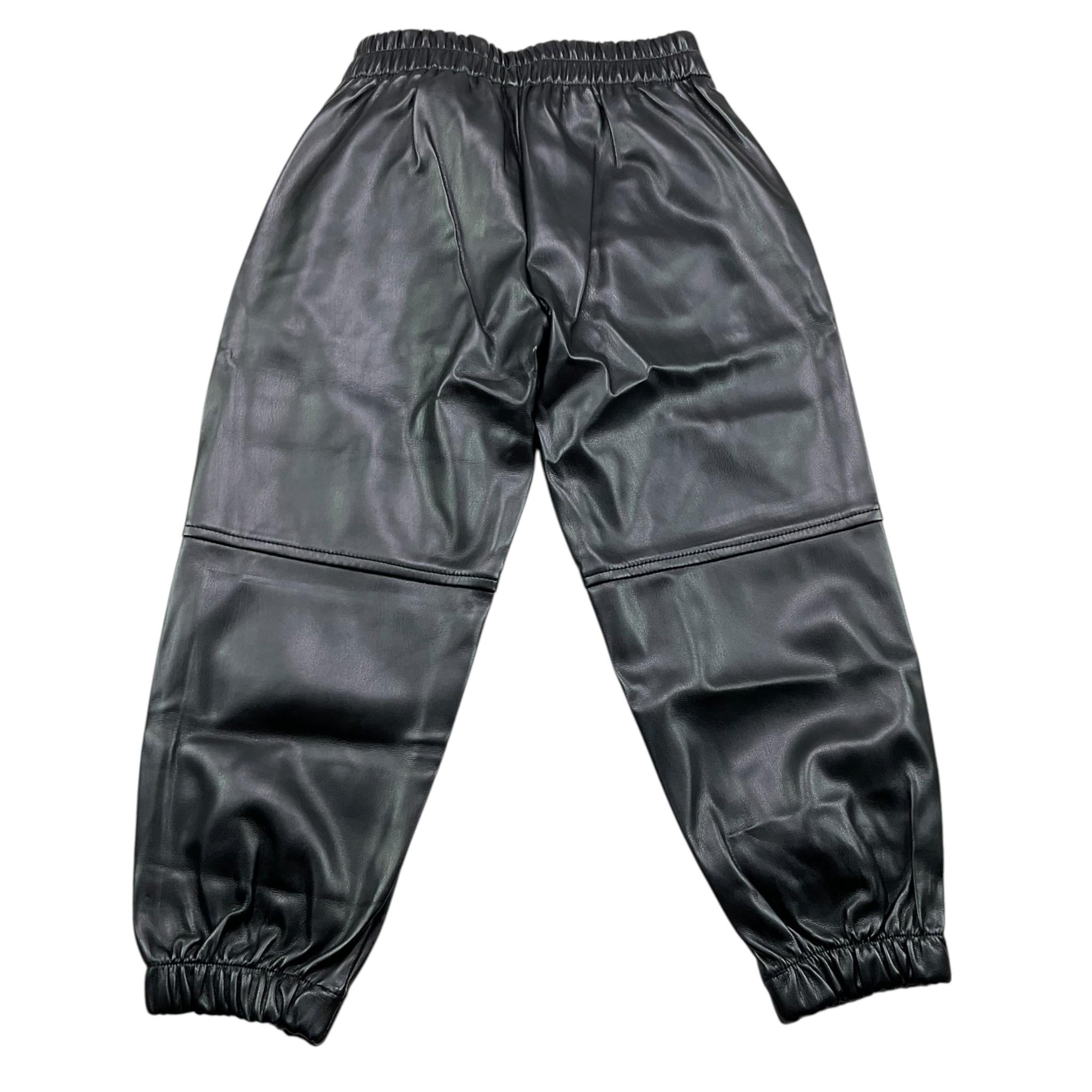 DIXIE pantalone in ecopelle tinta unita Nero per Bambina PHT3200G67 NERO DIXIE 