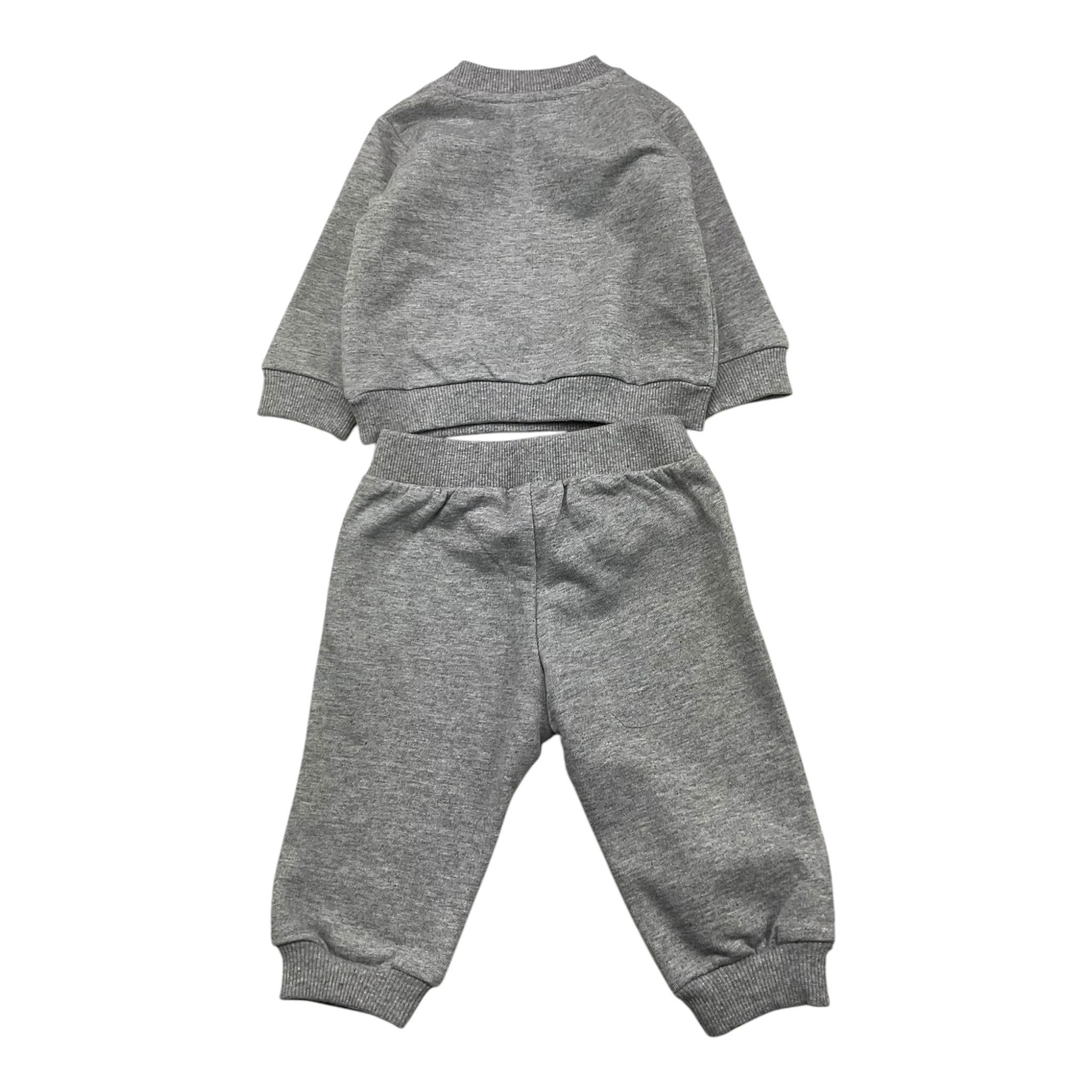 MOSCHINO completo 2pz tinta unita felpa-pantalone Grigio per Neonato MUK05E GRIGIO MOSCHINO 