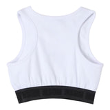 Msgm Top Giroarmica Solid Color With White Logo Print For Girls