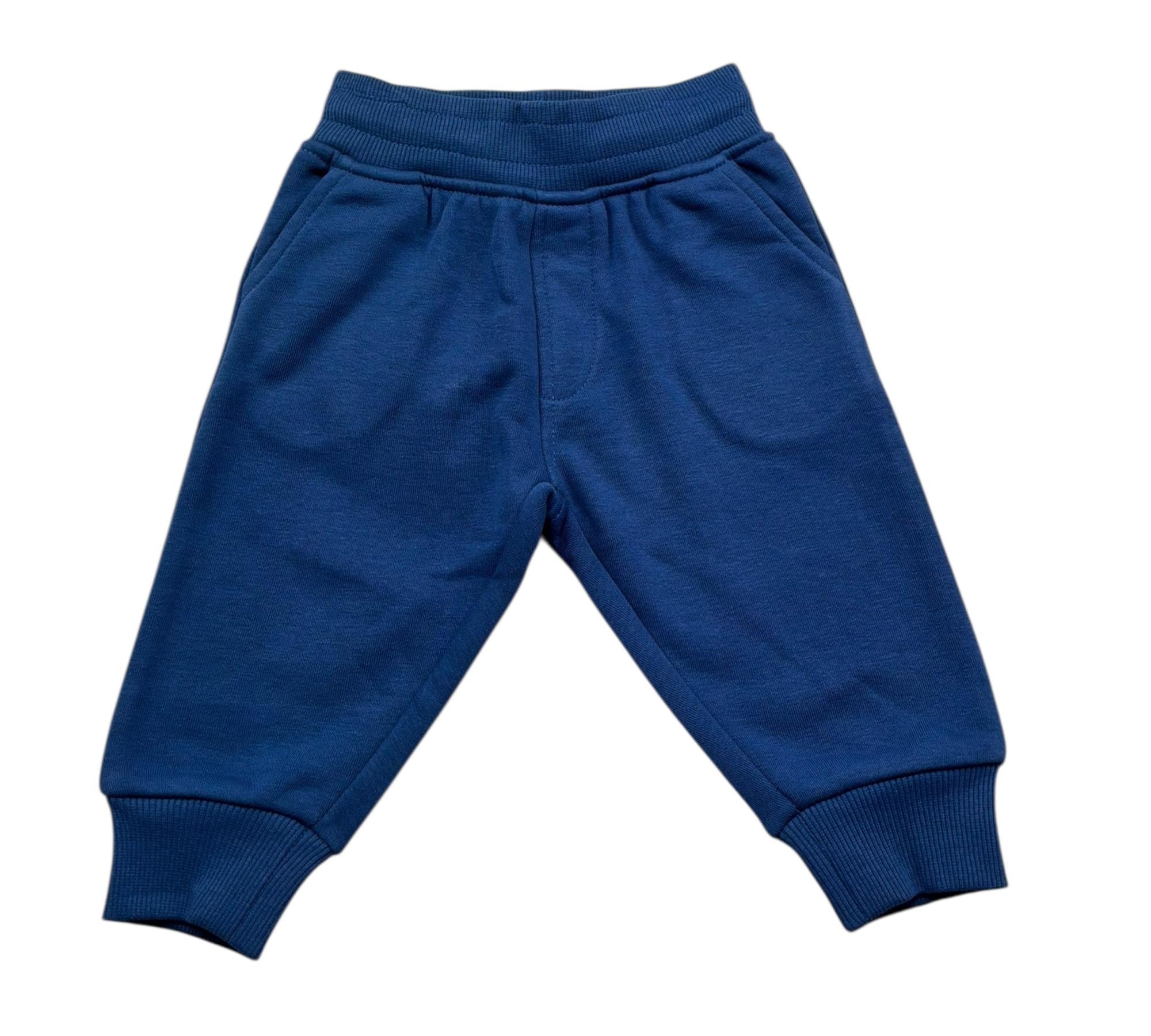Trussardi Pantalone Tuta Tinta Unita con Logo per Neonato TIP26003PA BLU TRUSSARDI 