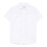 Trussardi Camicia Mezza Manica Tinta Unita con Logo per Bambino TBP25050CA BIANCO TRUSSARDI 