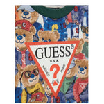 Guess Felpa Tinta Unita Girocollo con Stampa Orsi per Bambino N5RQ03KA6R4J BIANCO GUESS 