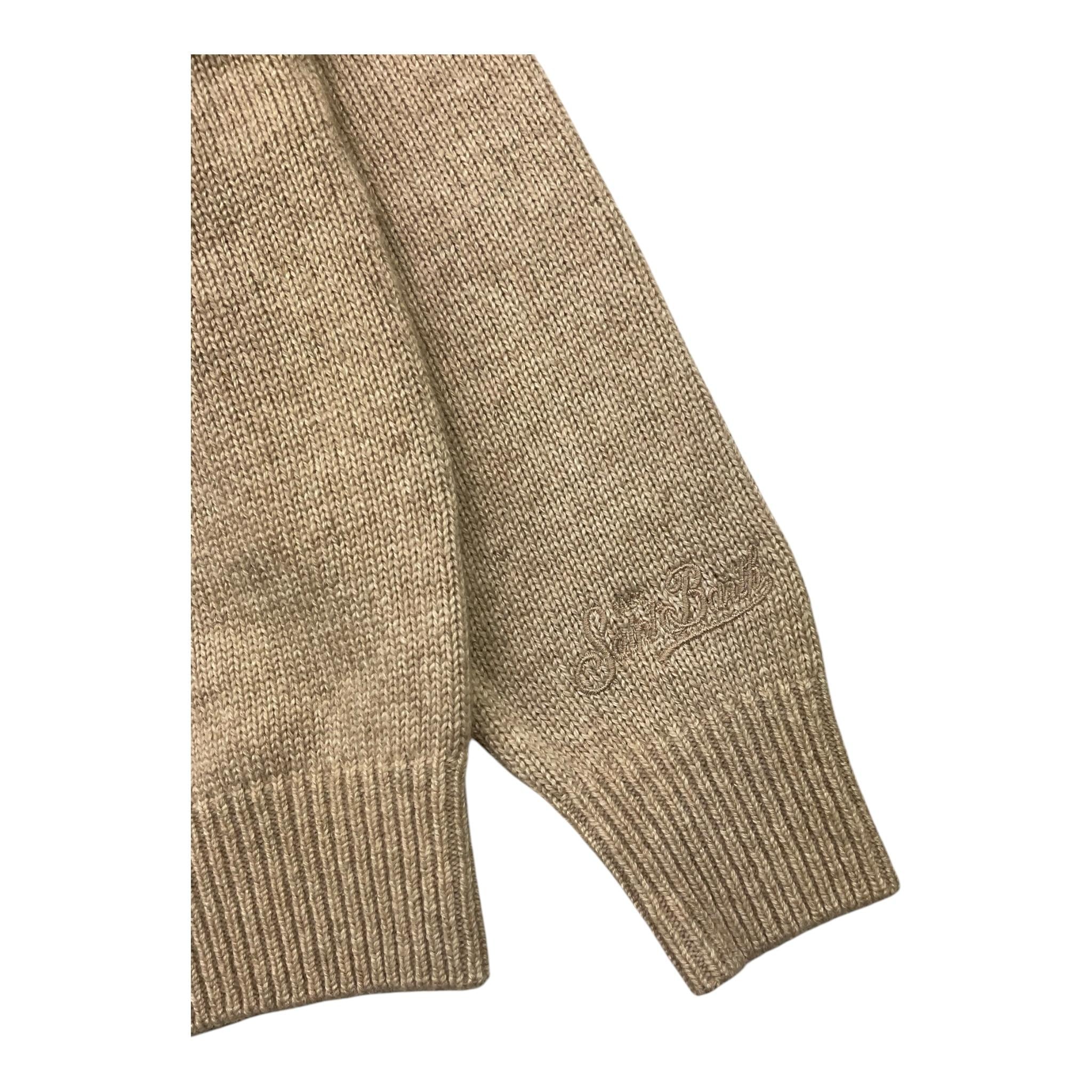 SAINT BARTH cardigan tinta unita con bottoni Fango per Bambina ORA0001 FANGO SAINT BARTH 