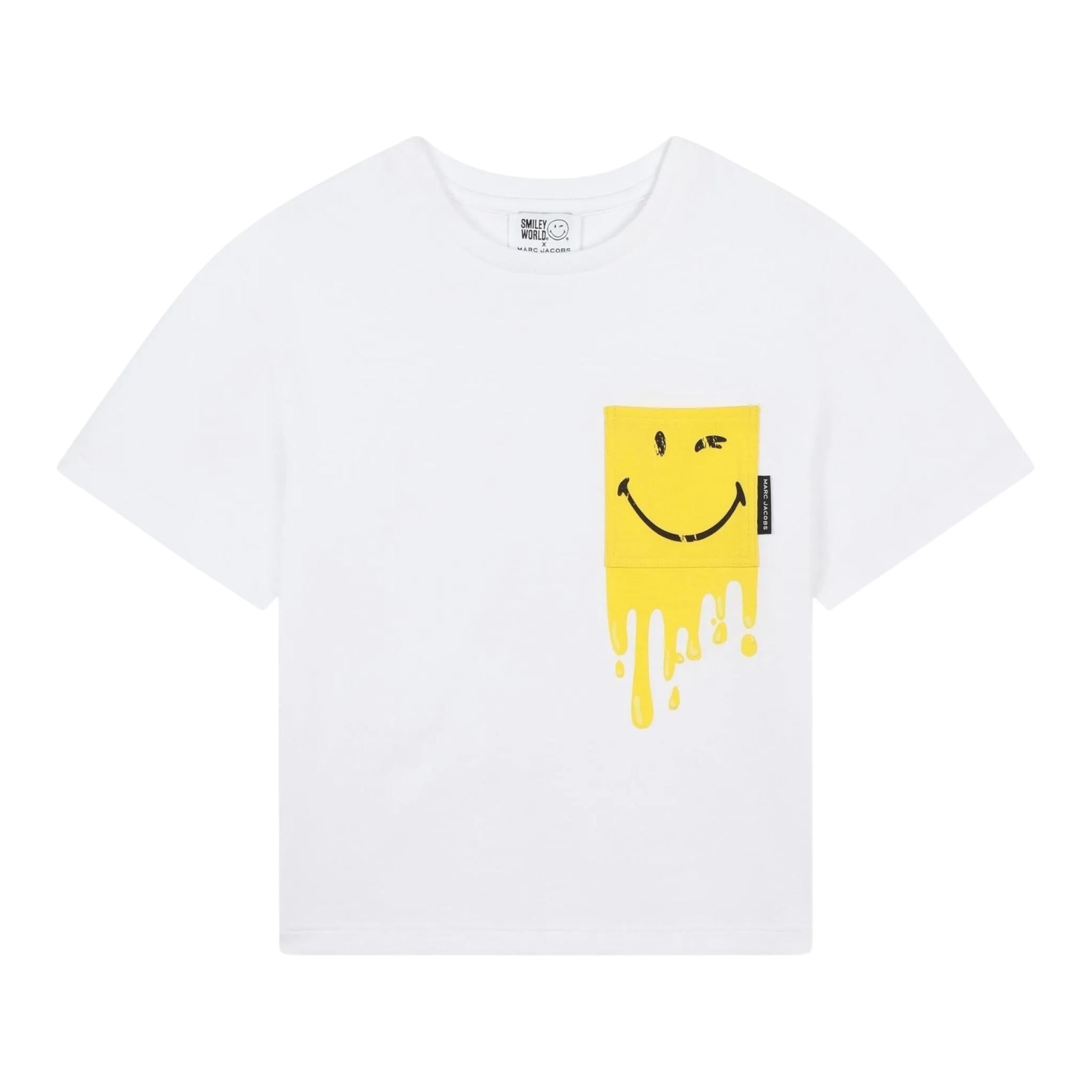 MARC JACOBS t-shirt girocollo tinta unita con stampa Bianco per Bambino W60282 BIANCO MARC JACOBS 