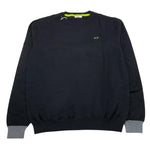 SUN68 maglia girocollo tinta unita con logo e toppe Nero per Bambino K44327XX NERO SUN68 