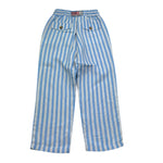Saint Barth Pantalone Bicolore con Fantasia A Righe per Bambino 00558L BIANCO/AZZURRO SAINT BARTH 