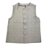 Paolo Pecora Solid Color Vest With Sand Buttons For Boys