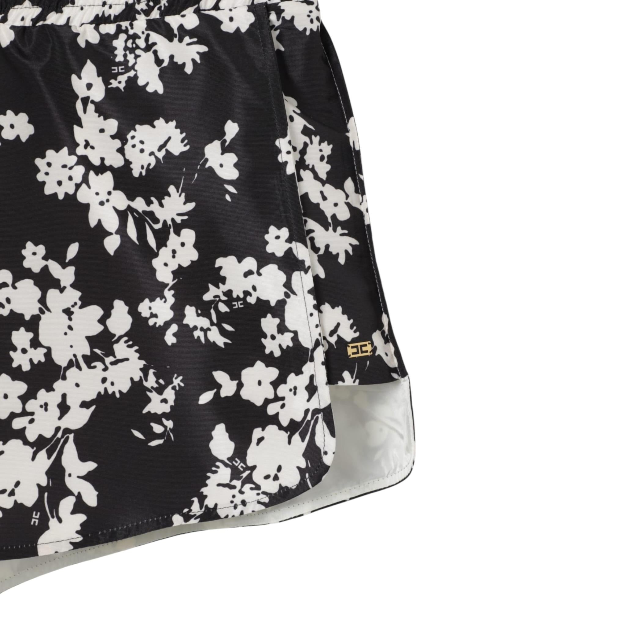 Elisabetta Franchi Short Tinta Unita Stampa Fantaisa per Bambina EFBE069X NERO ELISABETTA FRANCHI 