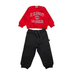 ZU+ELEMENTS completo 2pz felpa-pantalone bicolore Nero/rosso per Neonato ZU292 NERO/ROSSO ZU+ELEMENTS 
