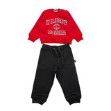 ZU+ELEMENTS completo 2pz felpa-pantalone bicolore Nero/rosso per Neonato ZU292 NERO/ROSSO ZU+ELEMENTS 