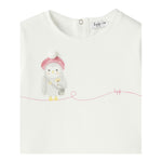 IL GUFO shirt girocollo tinta unita con stampa in contrasto Bianco per Neonata A24TA359MF002 BIANCO IL GUFO 