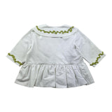Ilfarobimbi Plain Shirt With Contrasting Applications White/Green For Girls