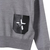 N°21 maglia modello lupetto tinta unita con logo Grigio per Bambino N21956 GRIGIO N°21 