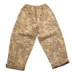 pantalone tinta unita con elastico in vita e ricami ZW6A30 BEIGE CAFFE' D'ORZO 