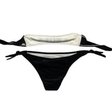 Boy London Two-Tone Bikini Set With Black Bandeau Briefs For Girls