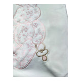 Le Bebe Coperta Tinta Unita con Stampe per Neonata LBG6283 BIANCO LE BEBE 