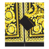 Versace Solid Color Hoodie With Zip And Pattern Black For Boys