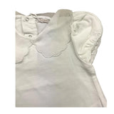 Le Bebe' Plain White Collared T-Shirt for Baby Girls