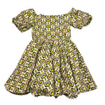 Kocca Abito Mezza Manica Stampa Fantasia per Bambina MARAIRI BIANCO Kocca 