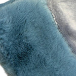 Juicy Couture Pantalone Tinta Unita In Velluto con Pelliccia per Bambina JBX6631 AZZURRO JUICY COUTURE 