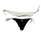 Boy London Two-Tone Bikini Set With Black Bandeau Briefs For Girls