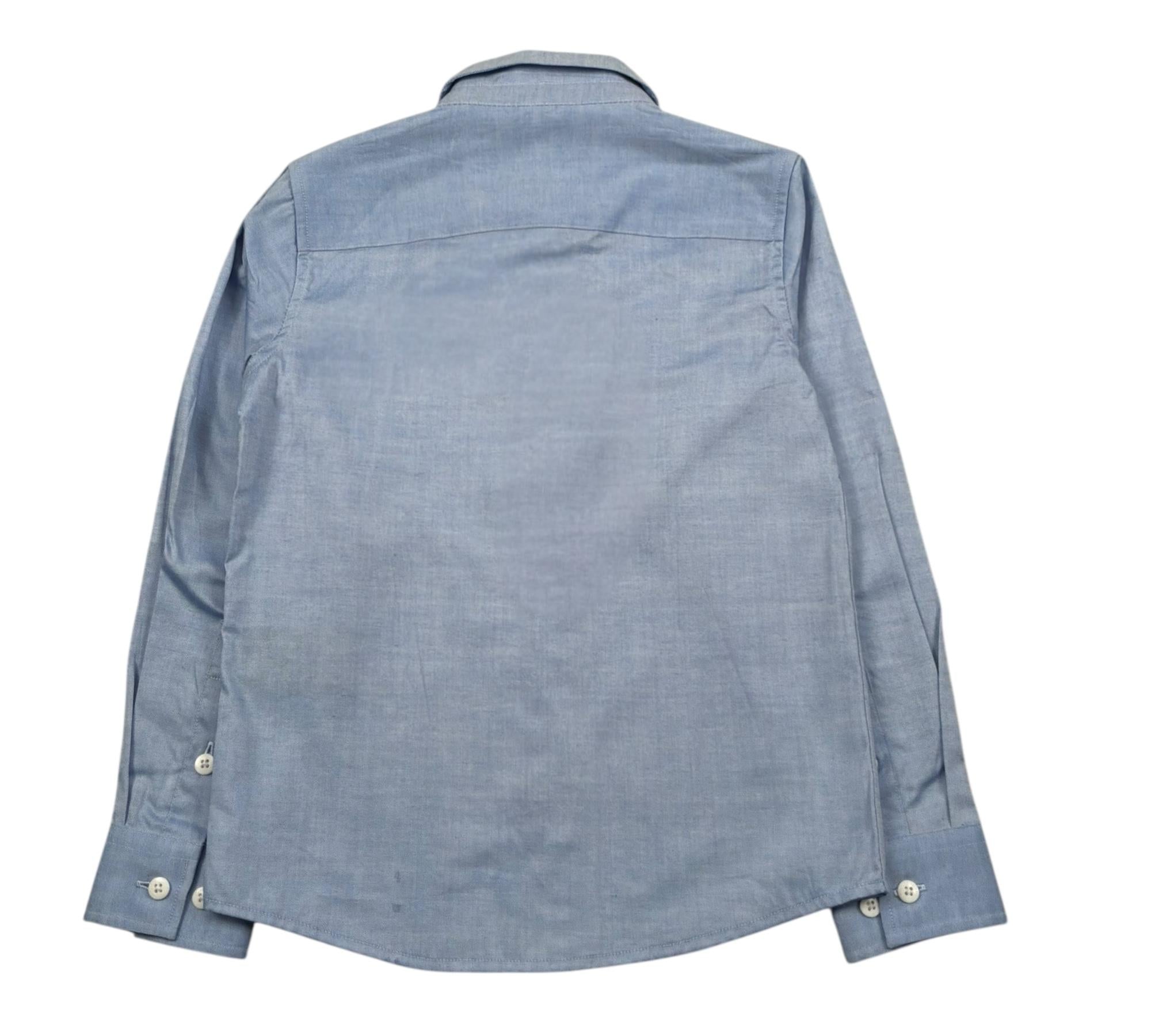 Trussardi Camicia Manica Lunga Tinta Unita per Bambino TBP26136CA AZZURRO TRUSSARDI 