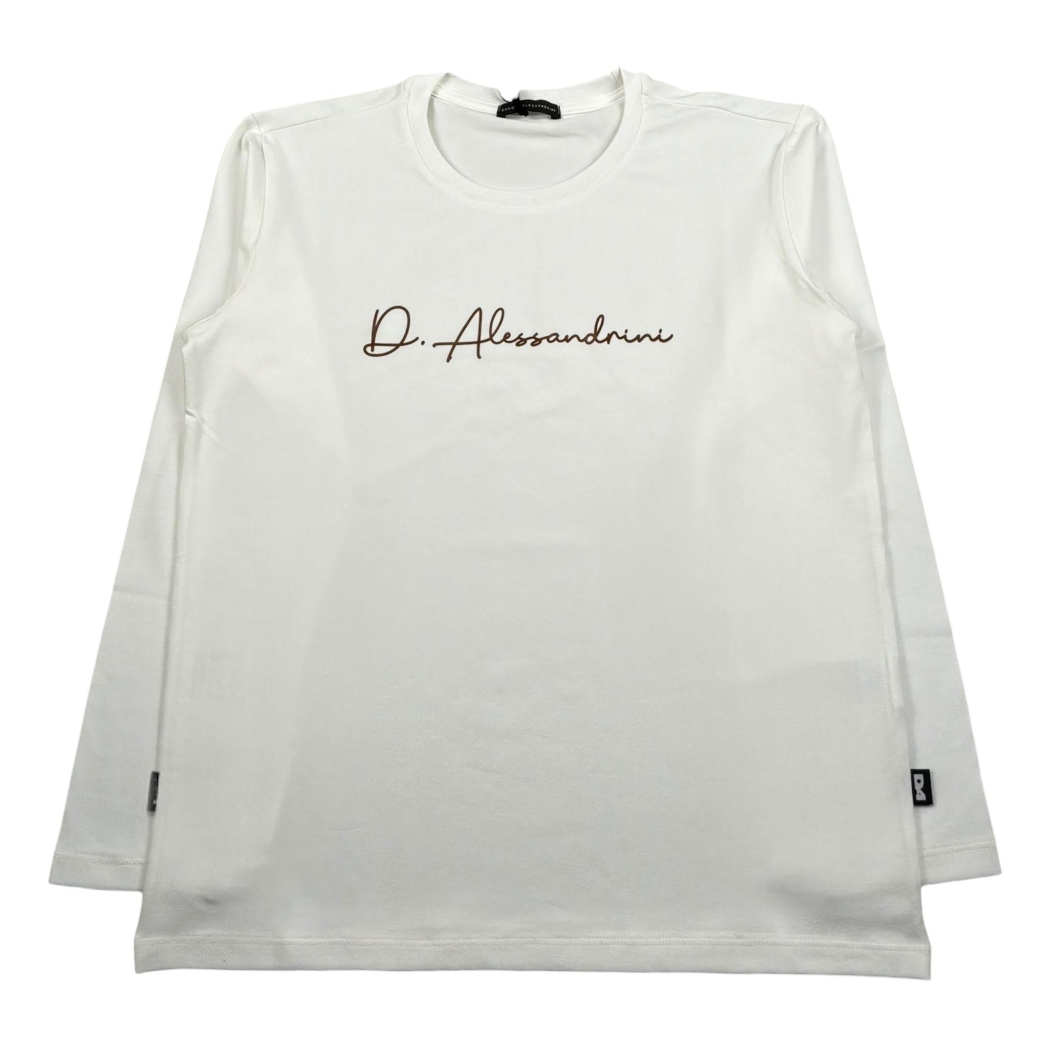 Daniele Alessandrini Shirt Girocollo Tinta Unita con Logo per Bambino 1231M00012 PANNA DANIELE ALESSANDRINI 