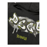 DISCLAIMER felpa tinta unita con cappuccio e stampa Nero per Bambino 24IDK58234X NERO DISCLAIMER 