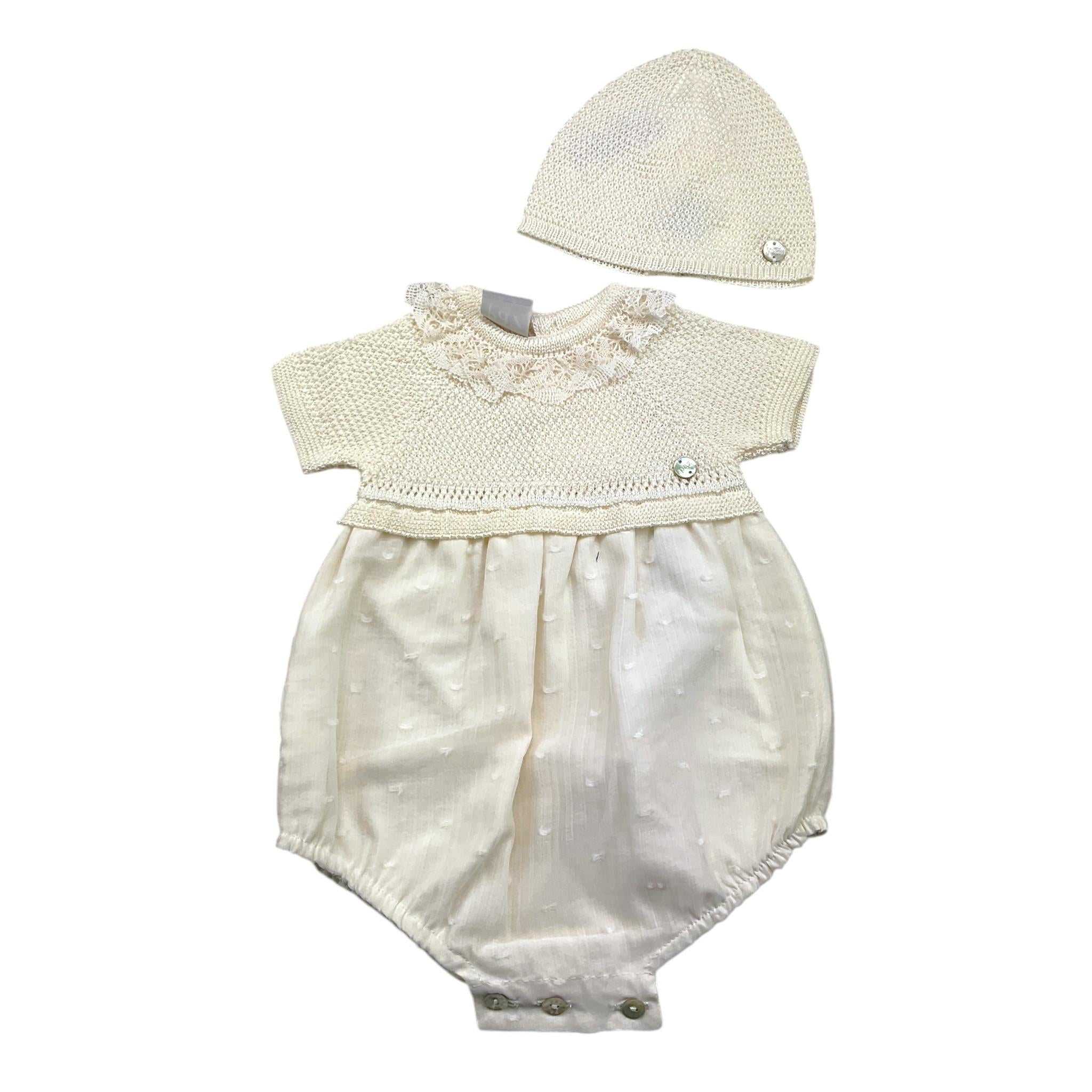 PAZ RODRIGUEZ set pagliaccetto-cappello Beige per Neonata 005121268 BEIGE PAZ RODRIGUEZ 