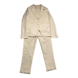 Sp1 Complete 3 Piece Ceremony Solid Color Jacket-Vest-Pants Cream For Newborn
