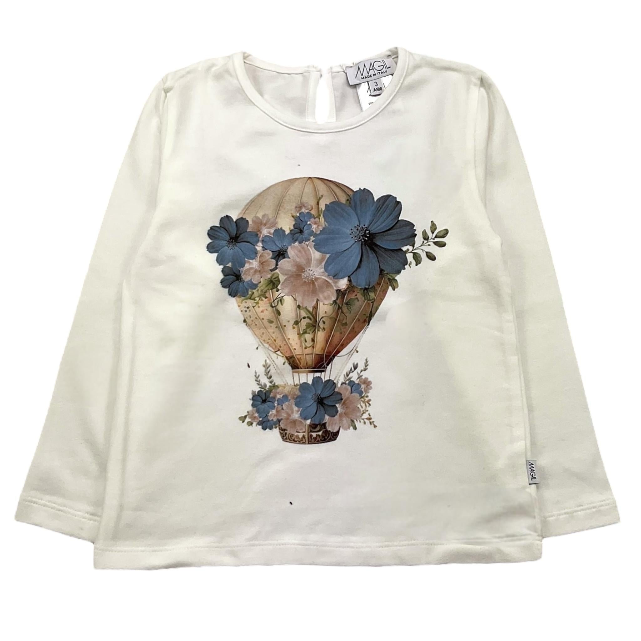 MAGIL shirt girocollo tinta unita cn stampa in contrasto Panna per Bambina GN26090 PANNA MAGIL 