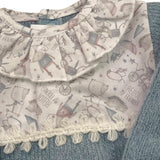 CALAMARO tutine tinta unita con stampa Blu per Neonata 33036 BLU CALAMARO 