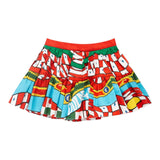 Dolce &amp; Gabbana Red Adjustable Waist Fantasy Print Skirt For Girls